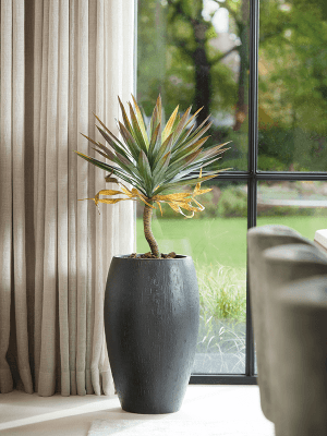 
High-quality indoor/outdoor planter "Raindrop Emperor", various sizes - Anthracite / Ø 53 x Height 88 cm