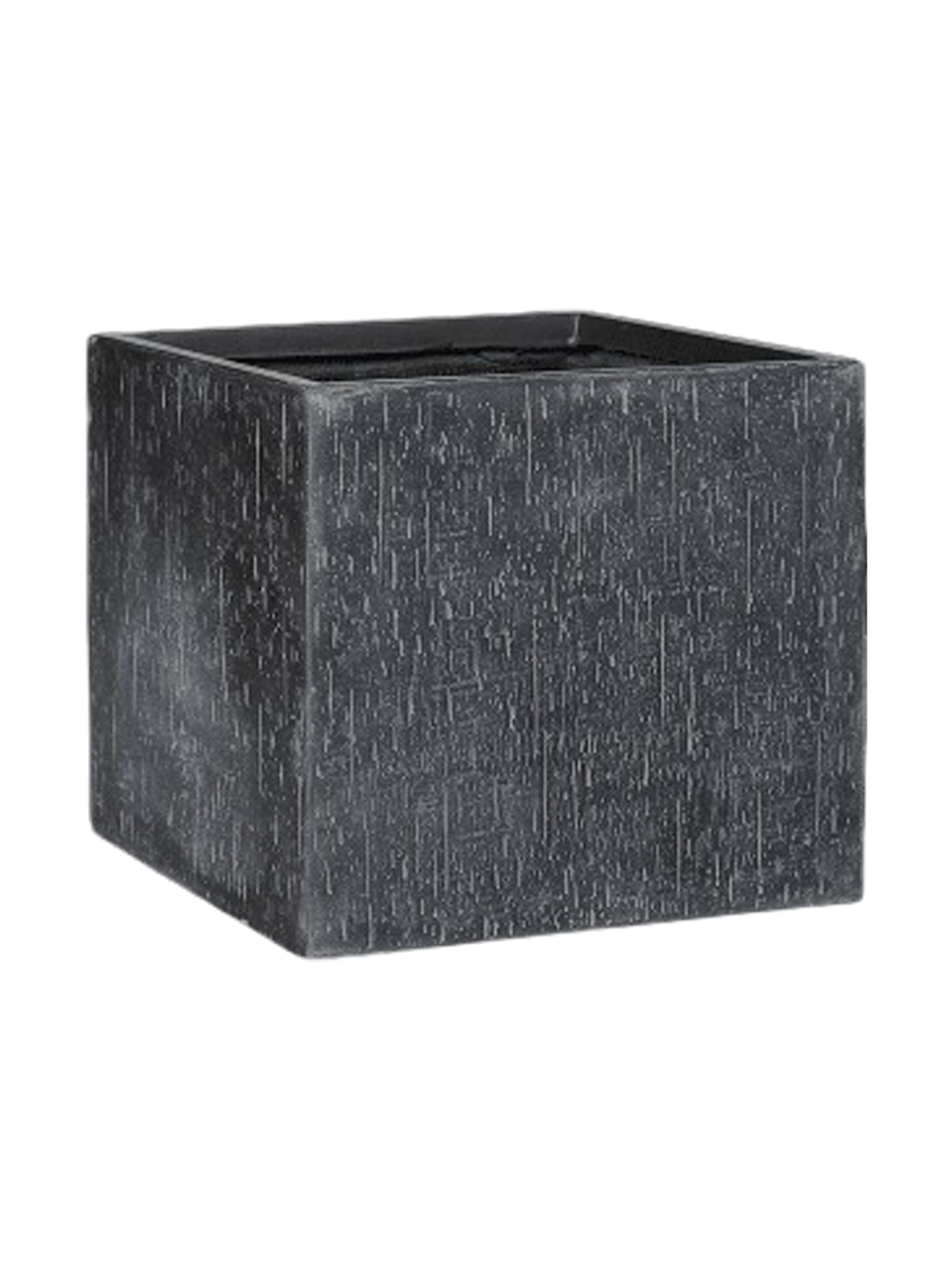 
Vaso per piante di alta qualità da interno ed esterno «Raindrop Cube» - Antracite