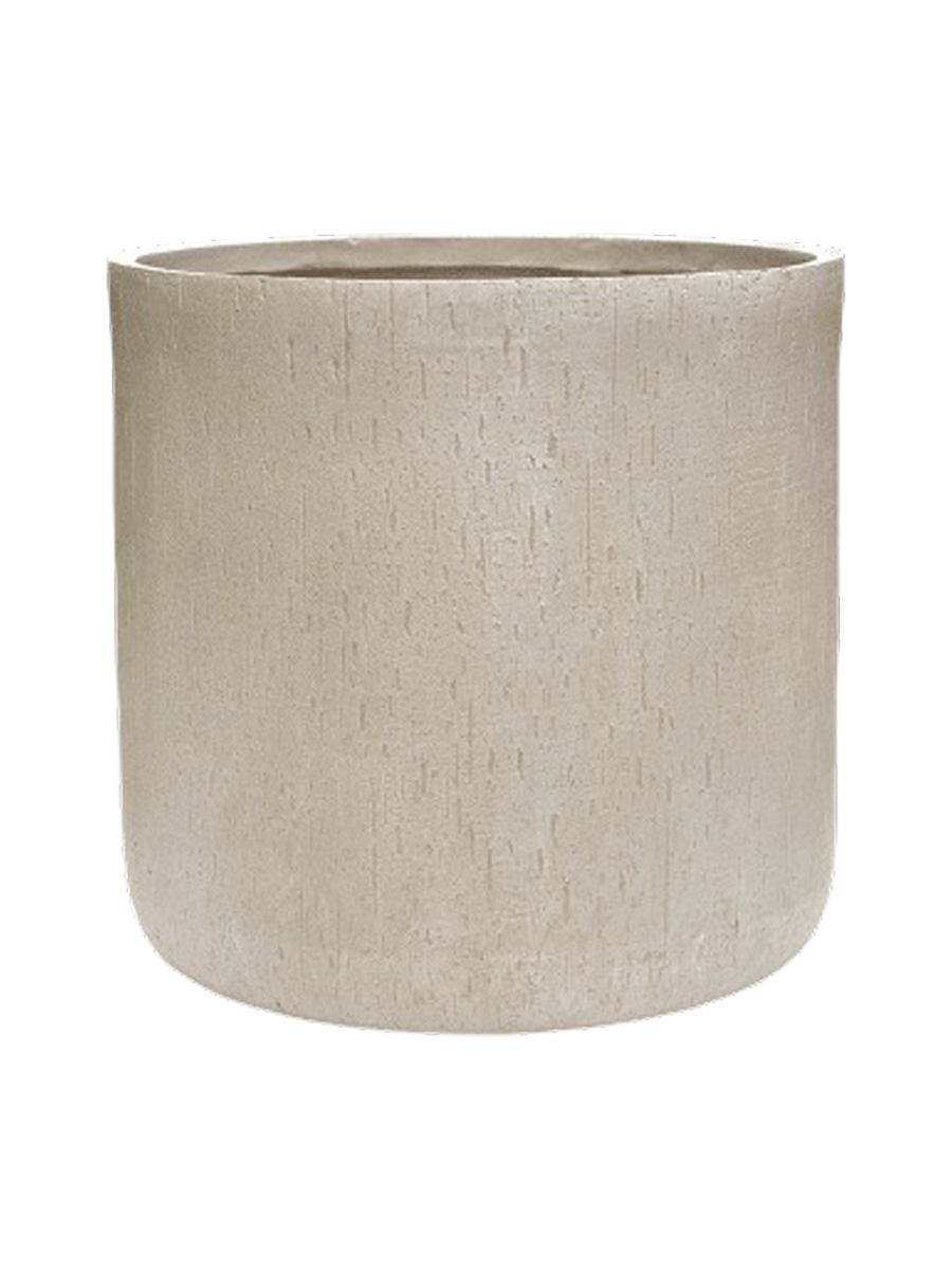 
Vaso per piante di alta qualità da interno ed esterno «Raindrop Cylinder» - Beige