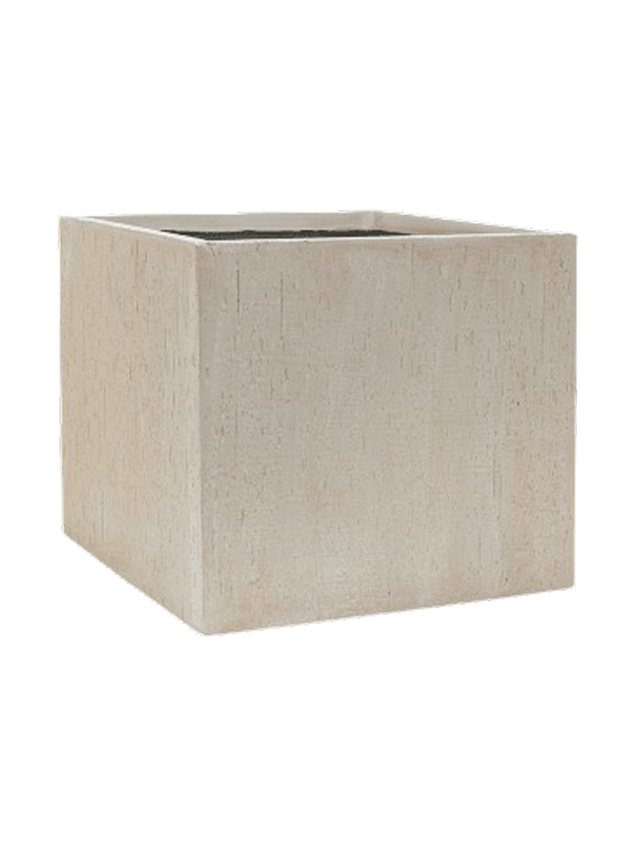 
Vaso per piante di alta qualità da interno ed esterno «Raindrop Cube» - Beige