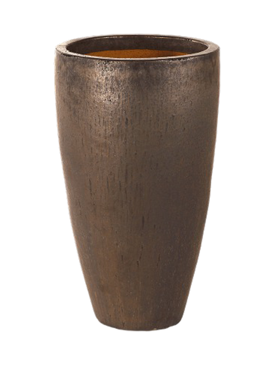 
Hochwertiger In-/Outdoor Blumentopf „Plain Partner“, verschiedene Grössen - Ø 56 x Höhe 110 cm / Bronze