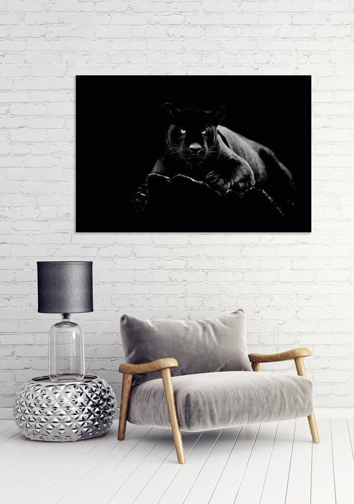 
Glasbild „Panther“ 80 x 120 cm