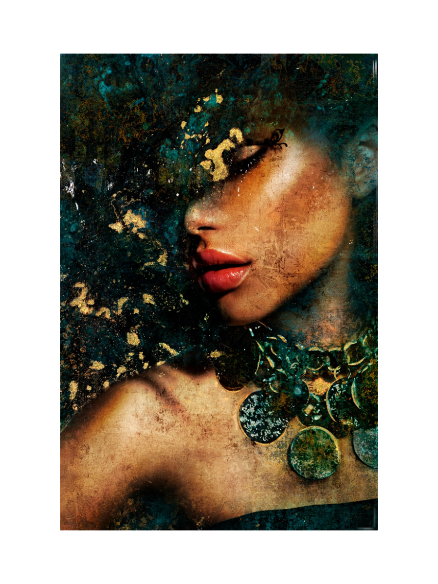 
Tableau en verre « Beauté en Jade » 80 x 120 cm