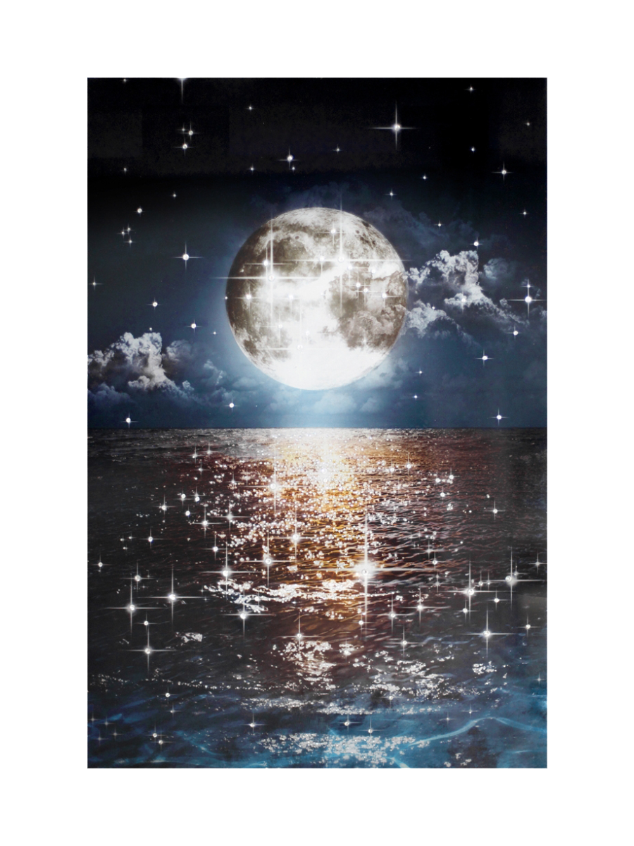 
Glasbild „Glitzer-Mond“ 80 x 120 cm