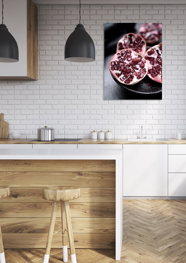 
Glasbild „Rote Granatäpfel“ 60 x 80 cm