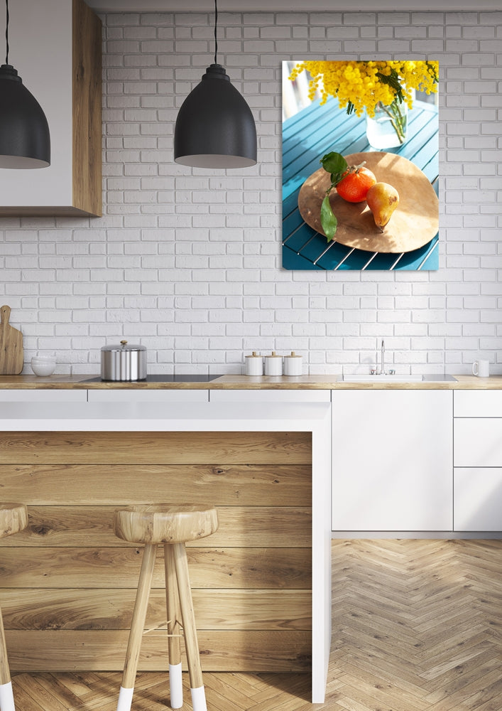 
Glasbild „Früchte und Blumen“ 60 x 80 cm