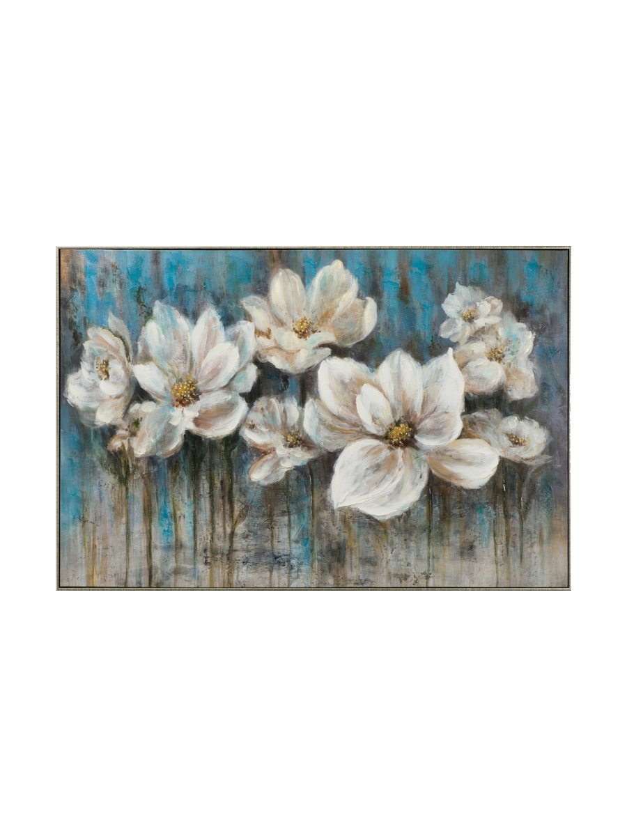 
Quadro dipinto a mano e incorniciato «Papaveri orientali» 80 x 120 cm