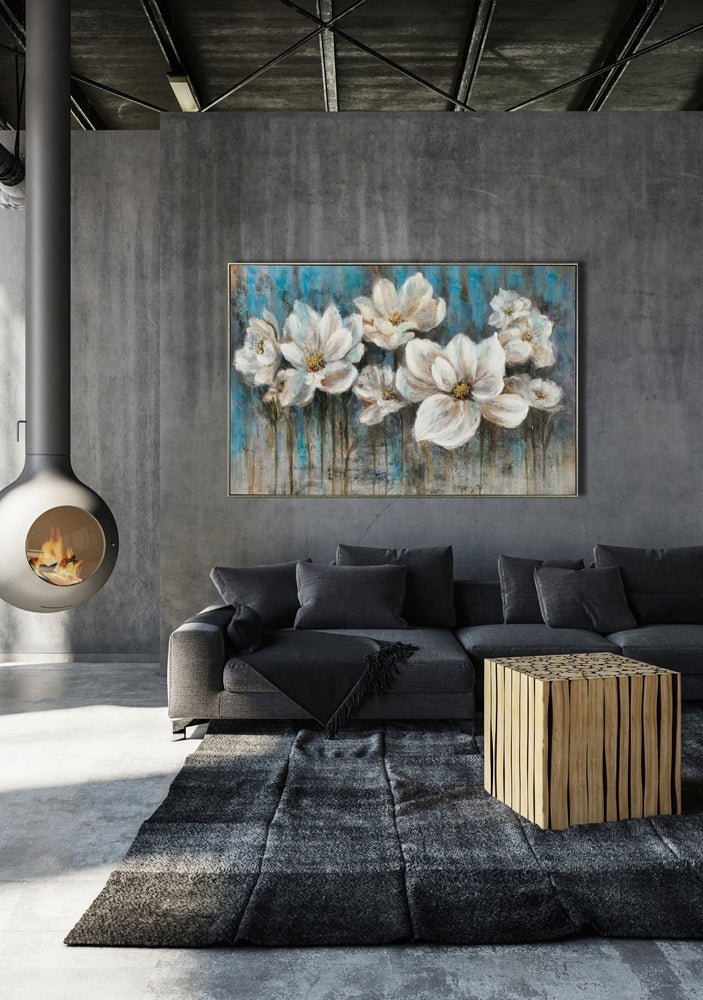 
Quadro dipinto a mano e incorniciato «Papaveri orientali» 80 x 120 cm