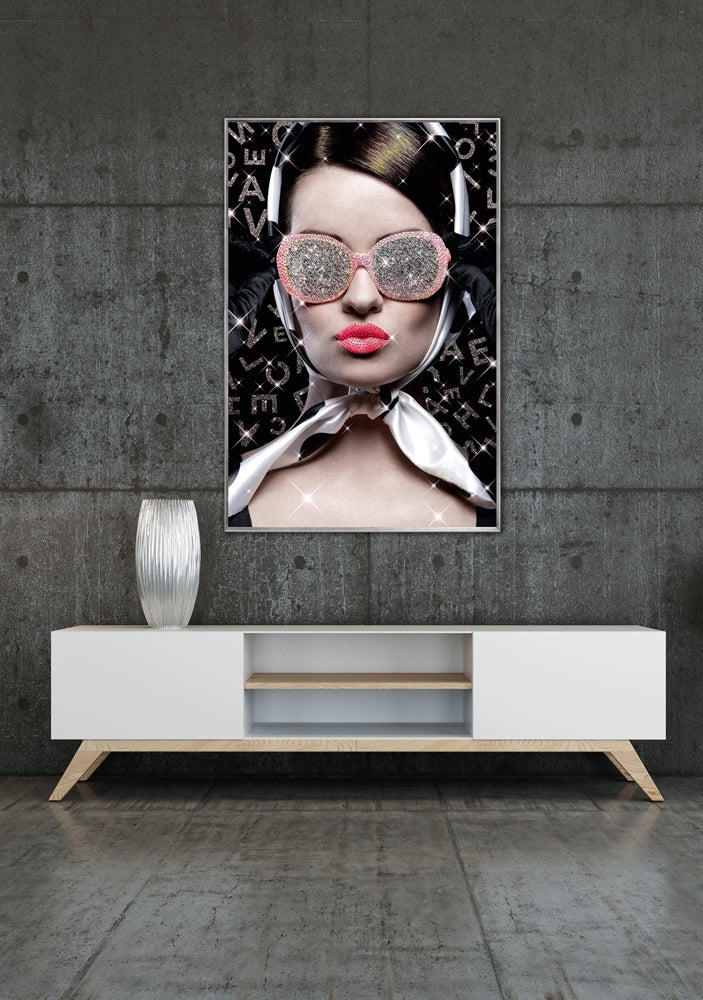 
Tableau en verre "Vue scintillante" 80 x 120 cm