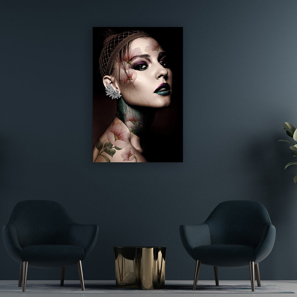 
Glasbild „Lady of Roses“ 80 x 120 cm