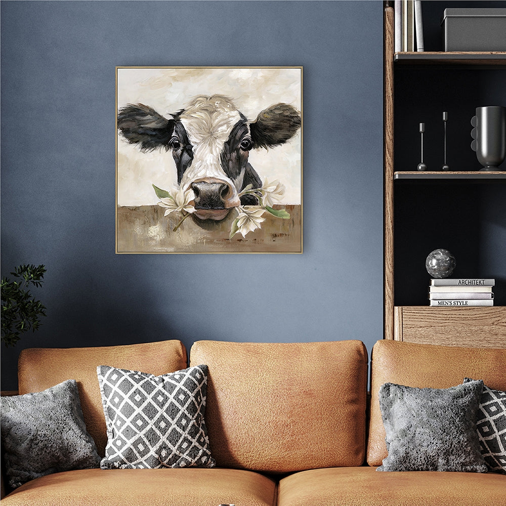 
Tableau encadré et peint à la main "Waltraud" 70 x 70 cm