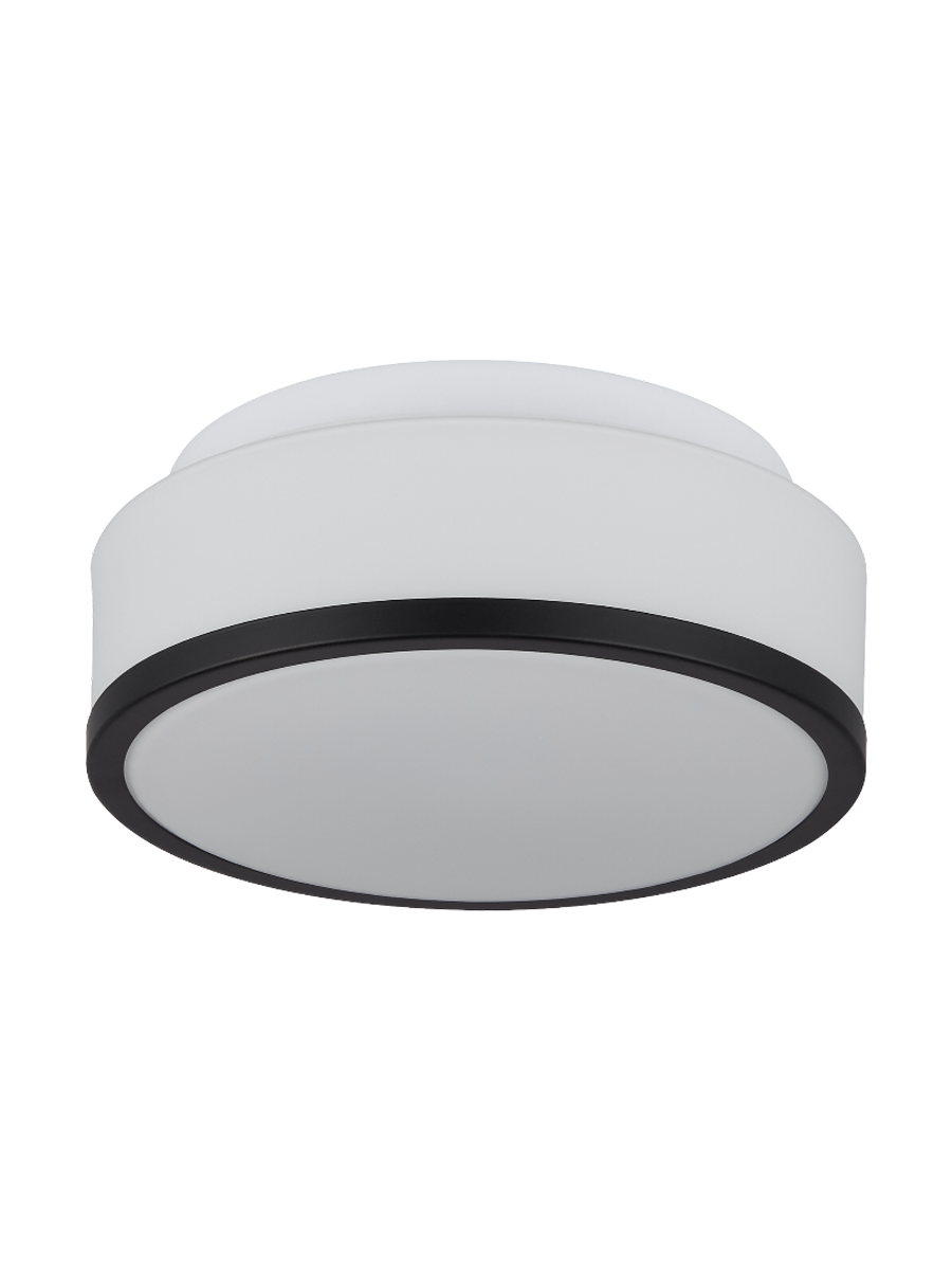 
Plafonnier de salle de bain dimmable "Cheese" 2 flammes - Métal noir & blanc