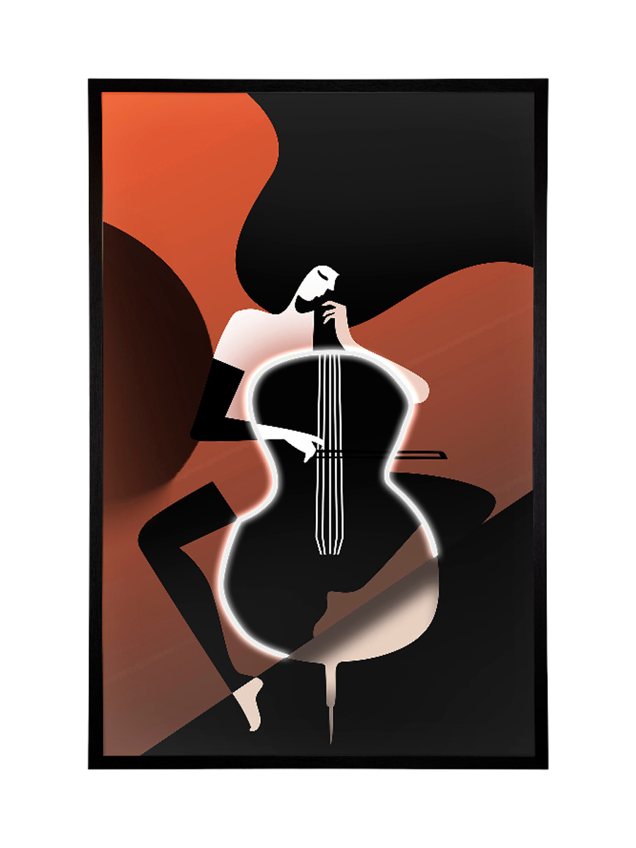 
Design Wandbild „Violinchelo“ mit LED-Beleuchtung