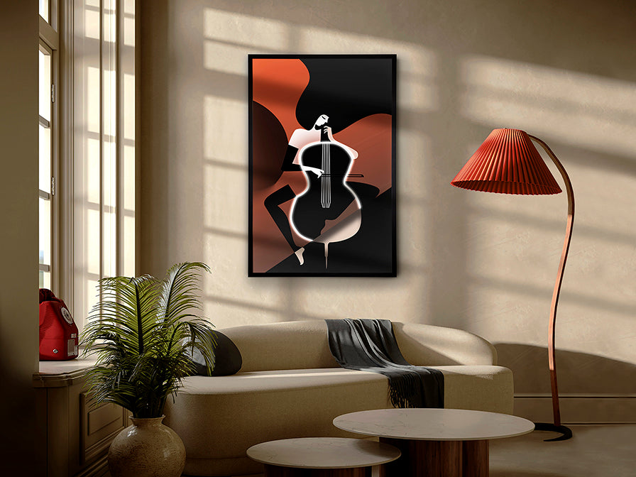 
Design Wandbild „Violinchelo“ mit LED-Beleuchtung