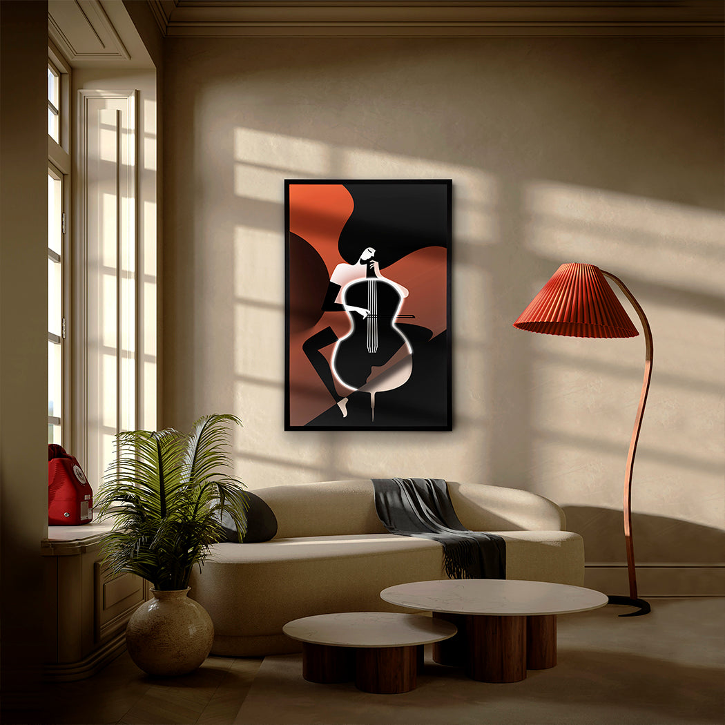 
Quadro da parete di design “Violinchelo” con illuminazione LED