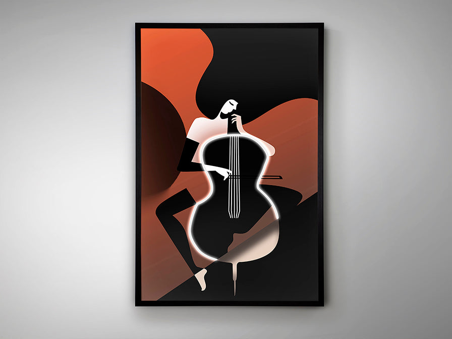 
Quadro da parete di design “Violinchelo” con illuminazione LED