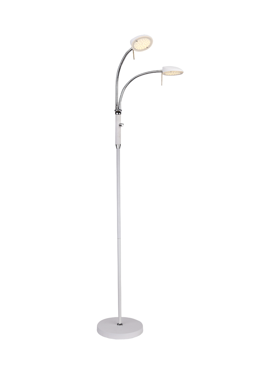 
Lampadaire "Vegas" à double LED - Blanc