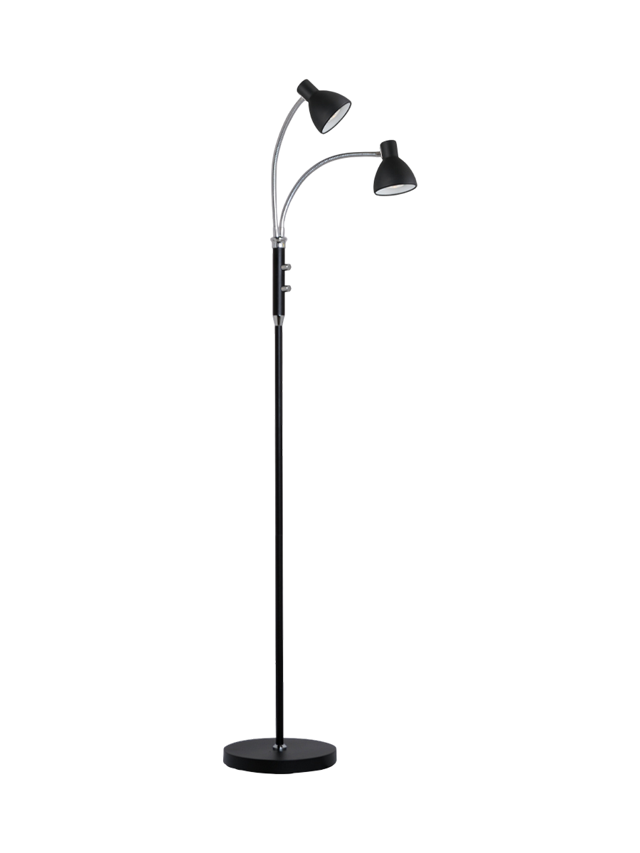 
Lampadaire "Hudson" à double éclairage LED - Noir