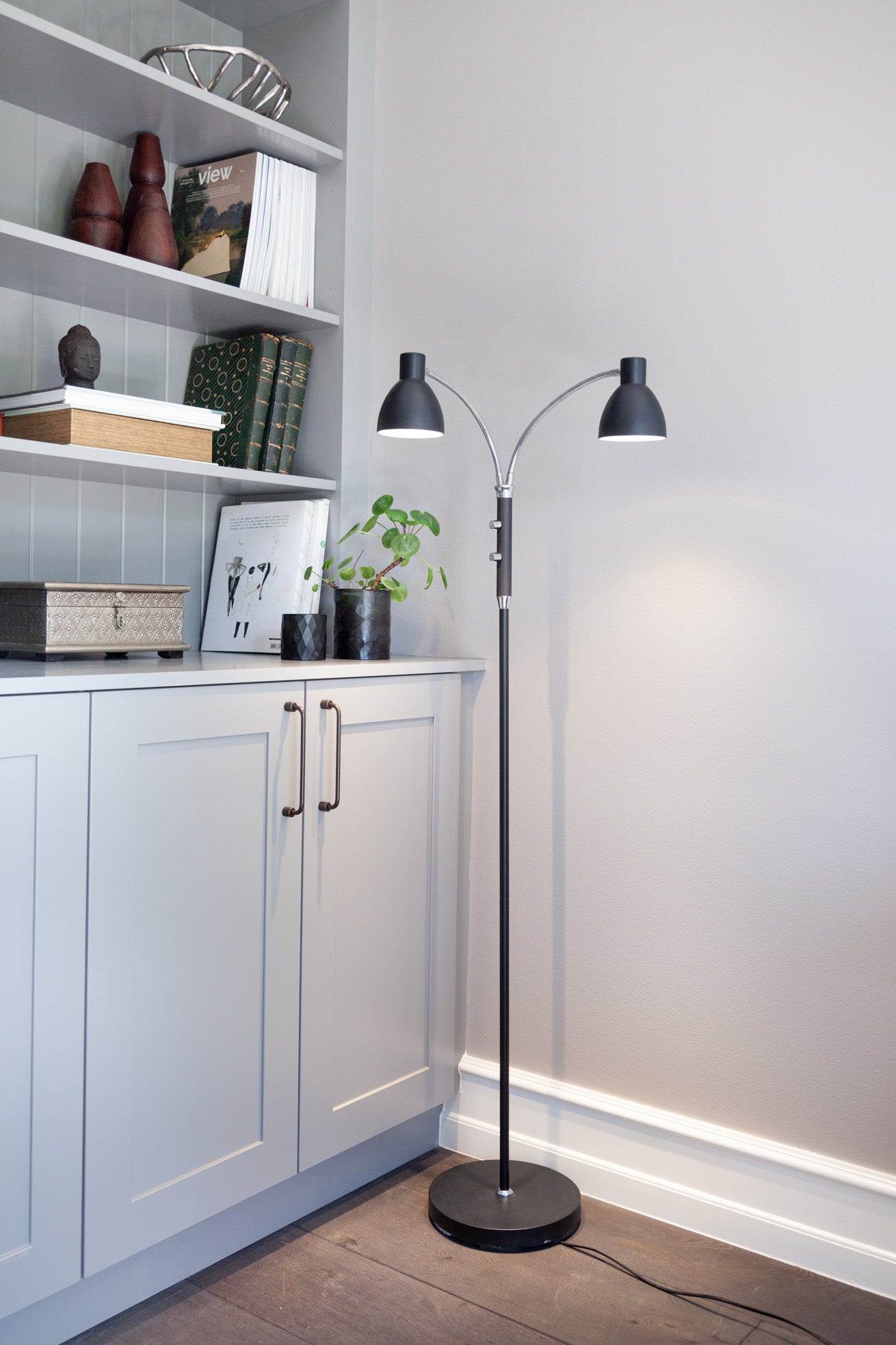 
Lampadaire "Hudson" à double éclairage LED - Noir