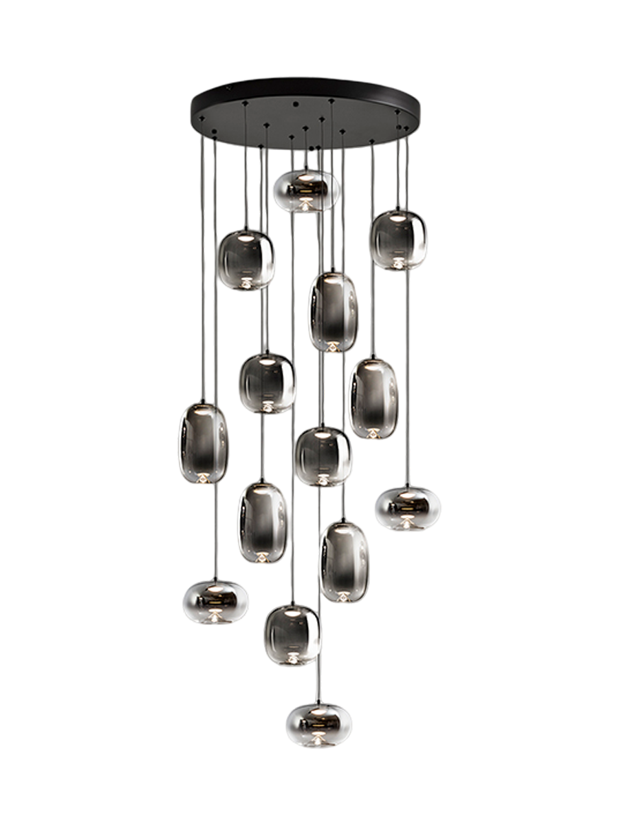 
LED designer pendant lamp “Onice”, 14-light