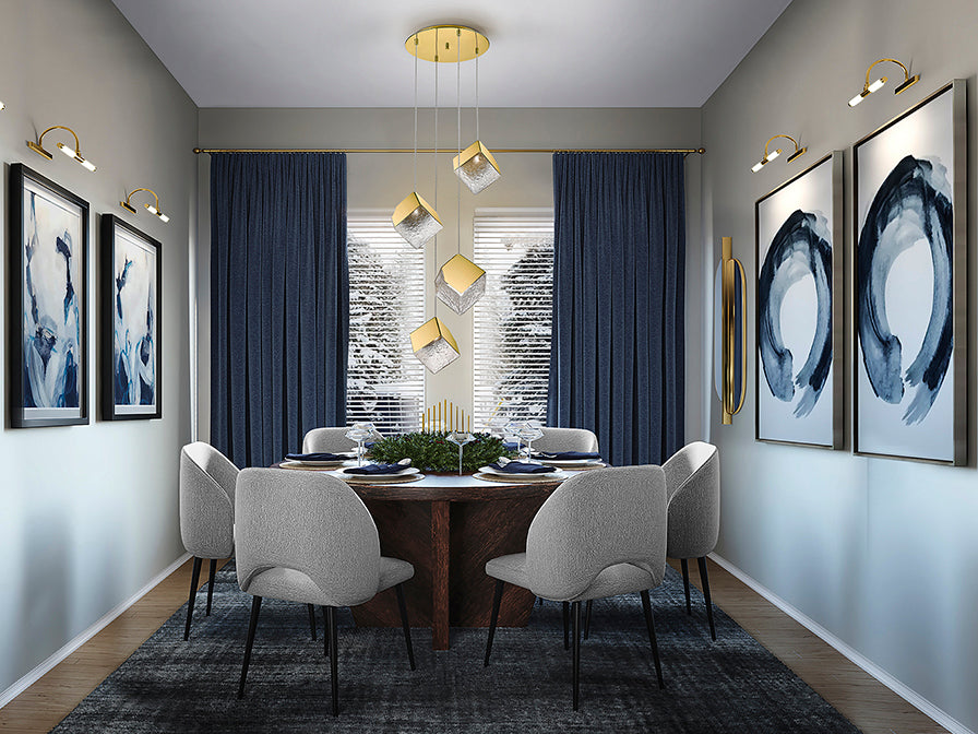 
LED designer pendant light “Priscilla”, 4-light