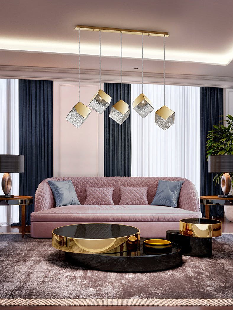 
LED designer pendant lamp “Priscilla”, 5-light