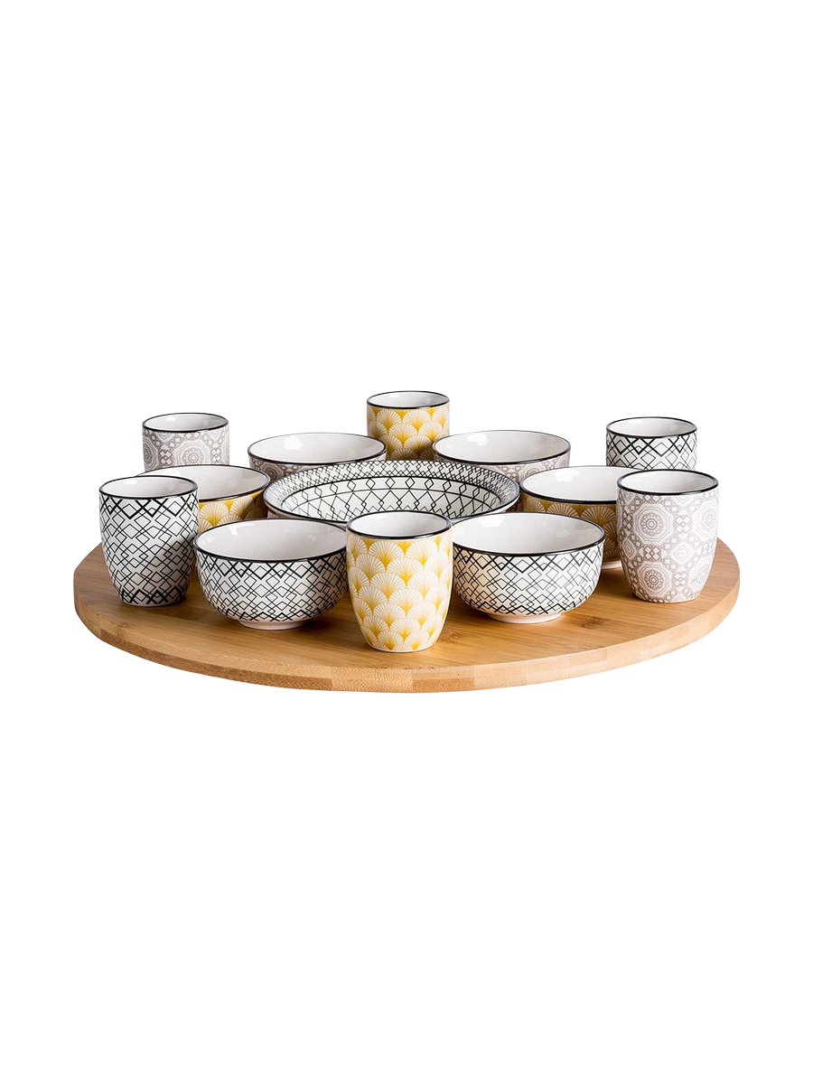 
Large, 14-piece "Azra" Turning Board/Turntable