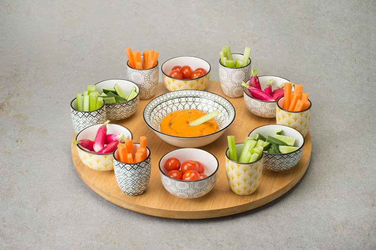 
Large, 14-piece "Azra" Turning Board/Turntable