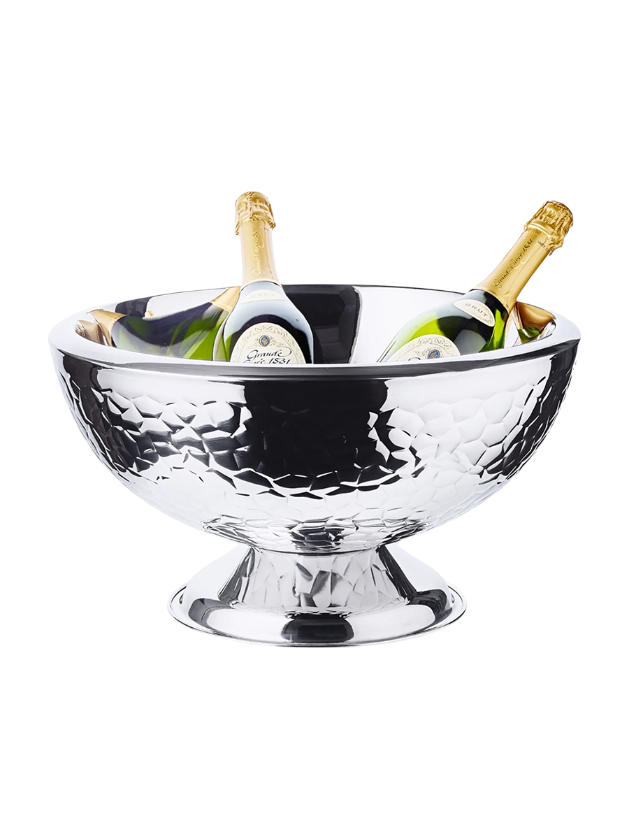 
Premium "Capri" stainless steel sparkling wine cooler, highly polished and double-walled - Ø 43 cm / Silver