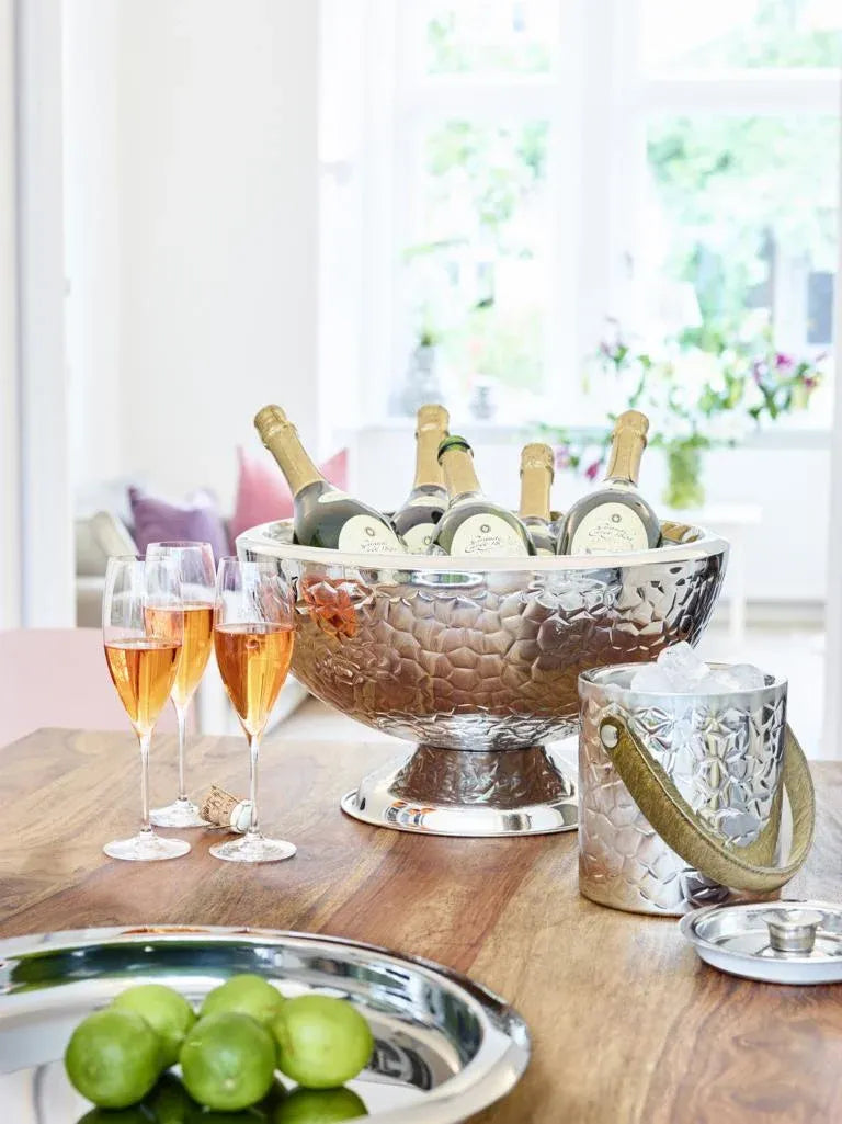 
Premium "Capri" stainless steel sparkling wine cooler, highly polished and double-walled - Ø 43 cm / Silver