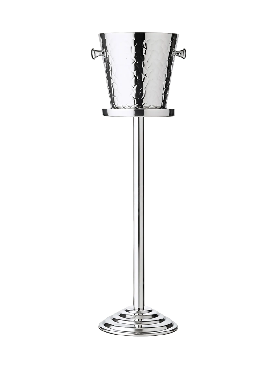 
Premium sparkling wine cooler "Capri" including stand made of stainless steel, highly polished and double-walled - Silver