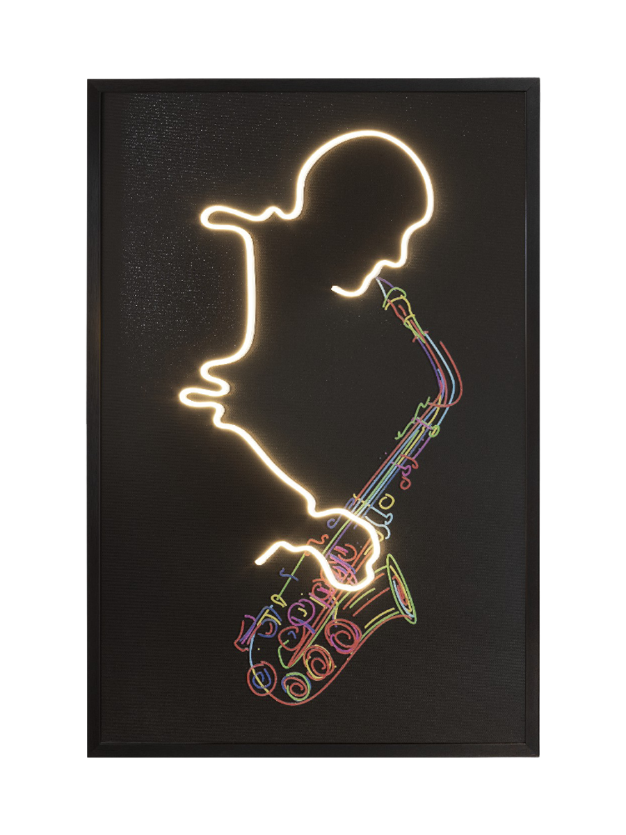 
Design Wandbild „Saxofón“ mit LED-Beleuchtung
