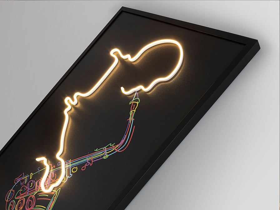 
Quadro da parete di design “Saxofón” con illuminazione LED