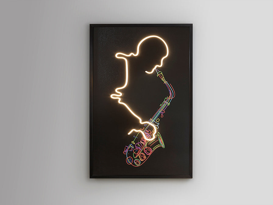 
Quadro da parete di design “Saxofón” con illuminazione LED