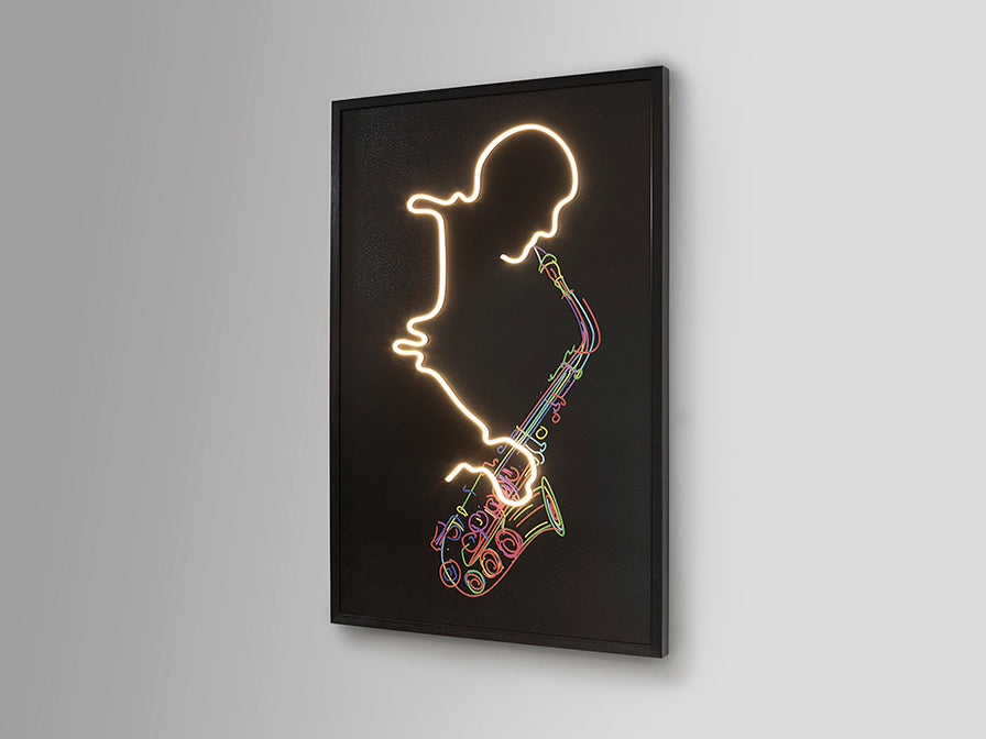 
Quadro da parete di design “Saxofón” con illuminazione LED