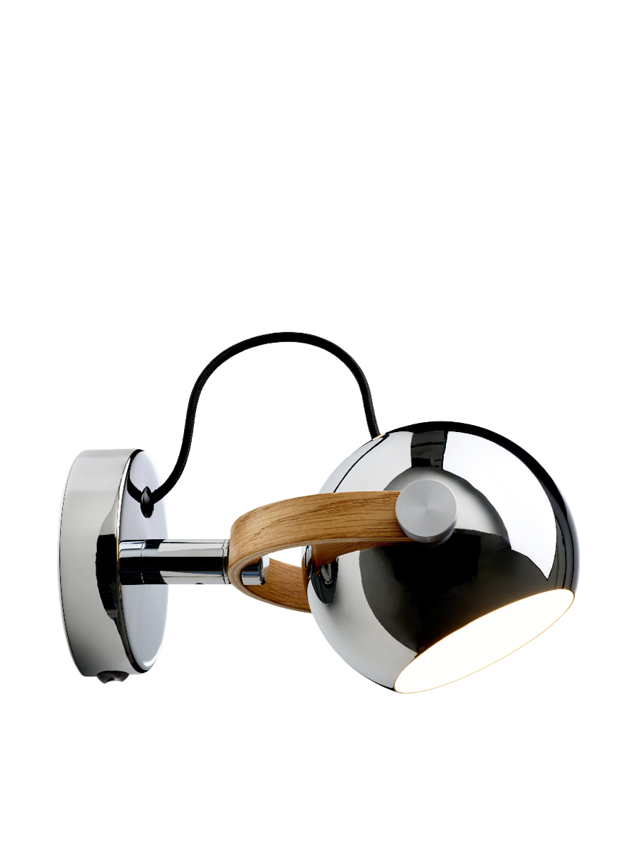 
Lampada da parete di design "DC" - Chrome