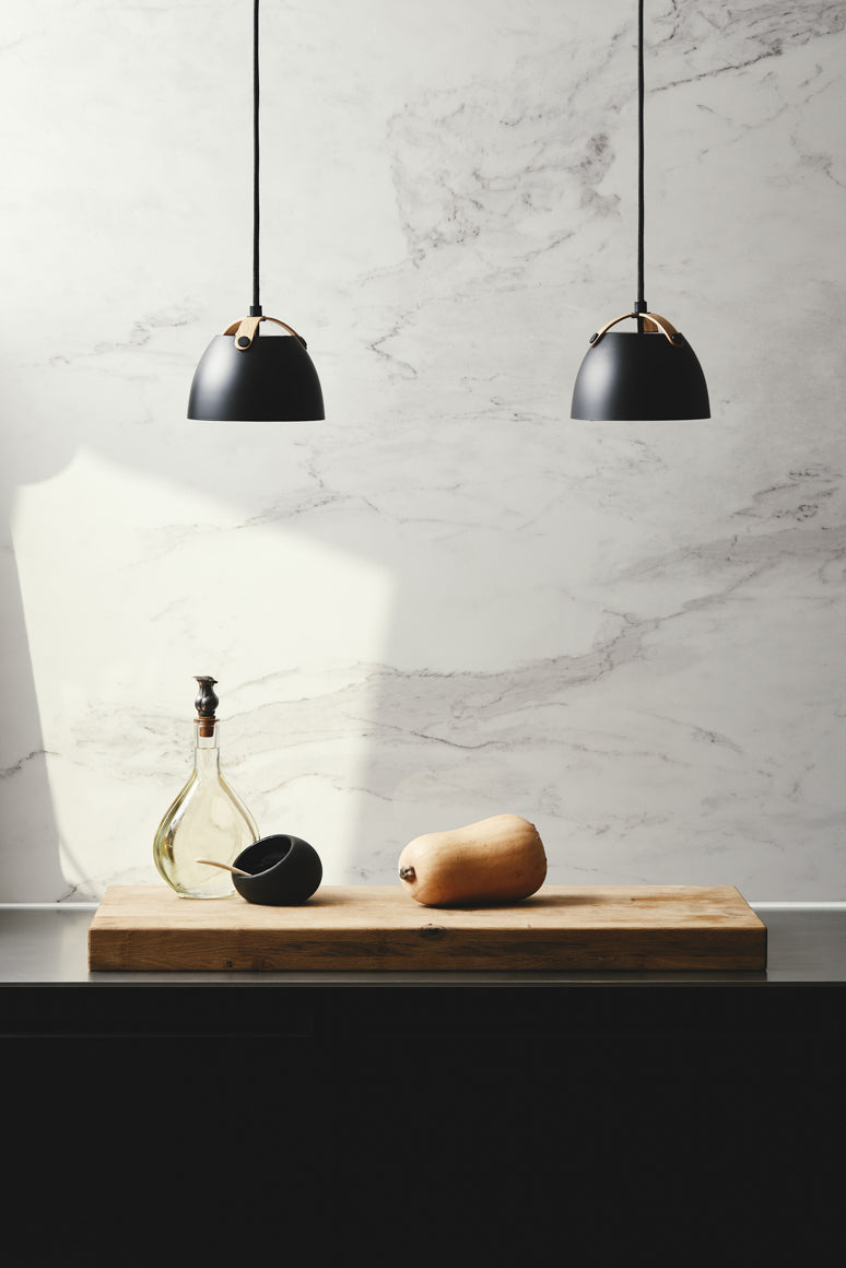 
"Oslo" Designer Pendant Lamp - Black / Small
