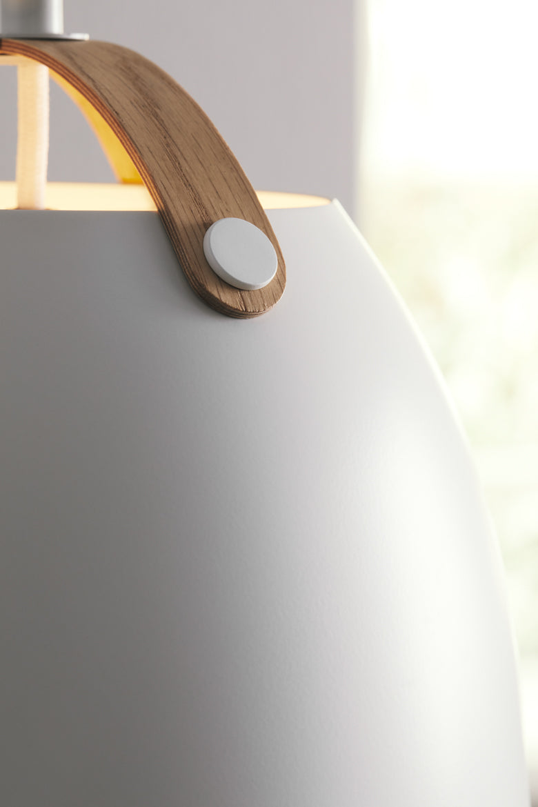 
"Oslo" Designer Pendant Lamp - White / Large