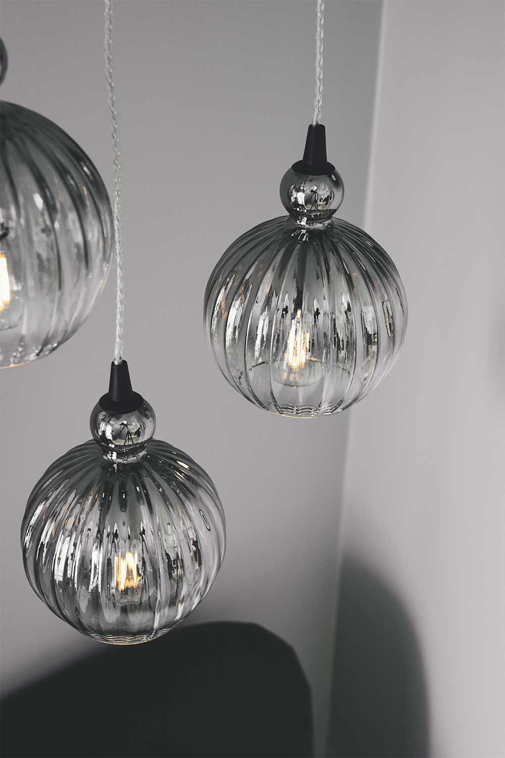 
"Ball Ball" Designer Pendant Lamp - Smoke / Small