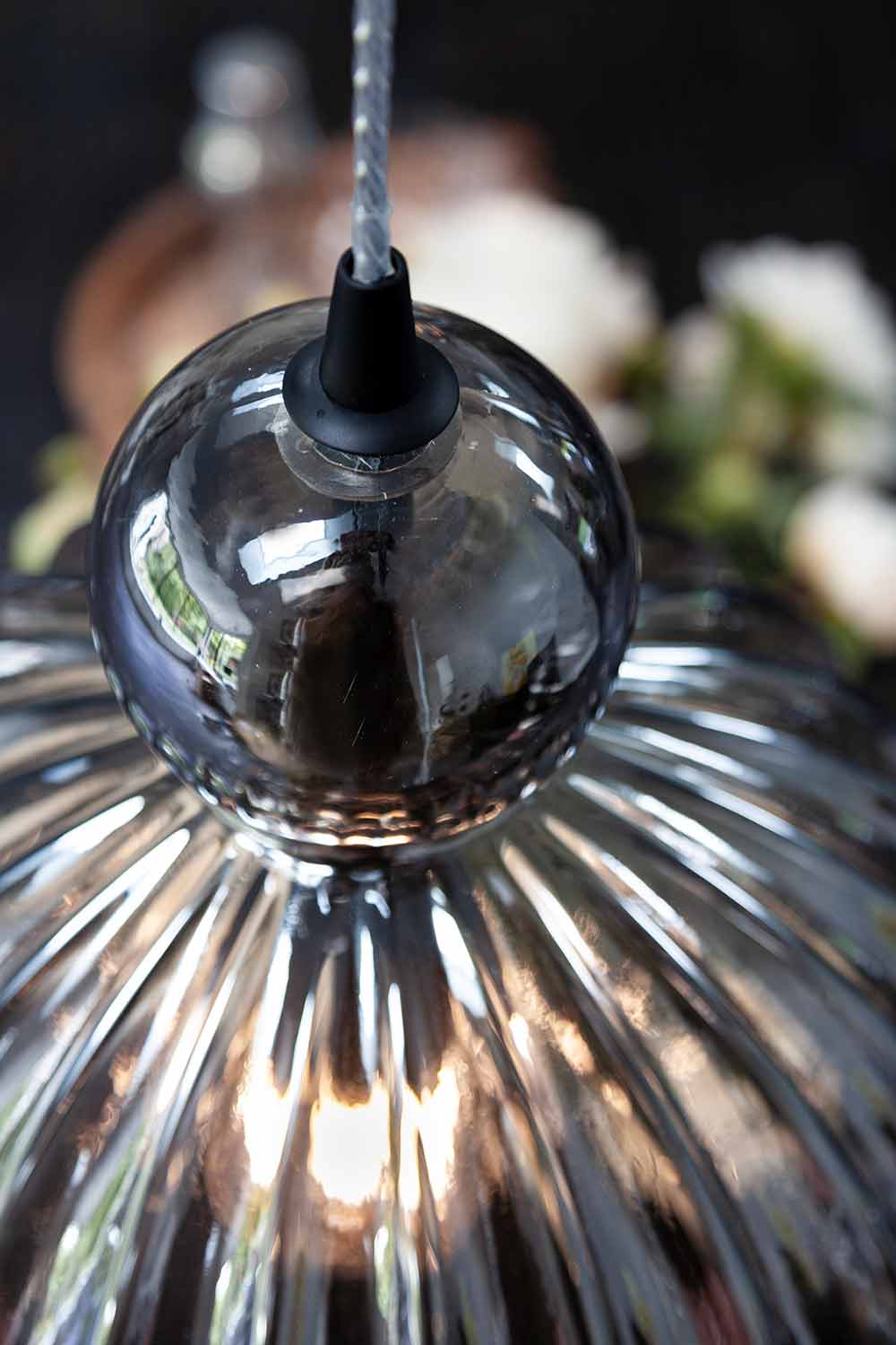 
"Ball Ball" Designer Pendant Lamp - Smoke / Large