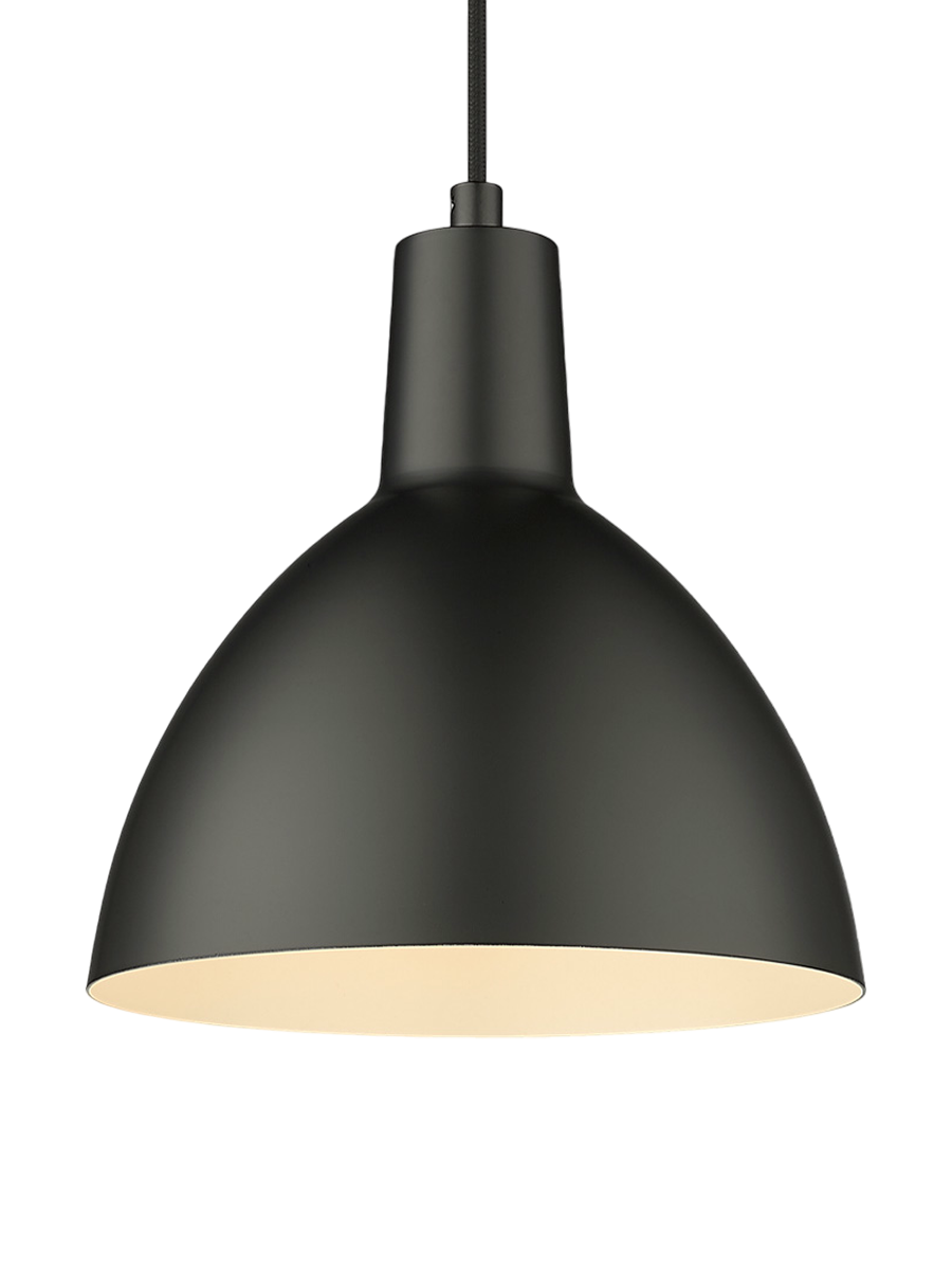 
"Metropole" Designer Pendant Lamp - Black / Medium