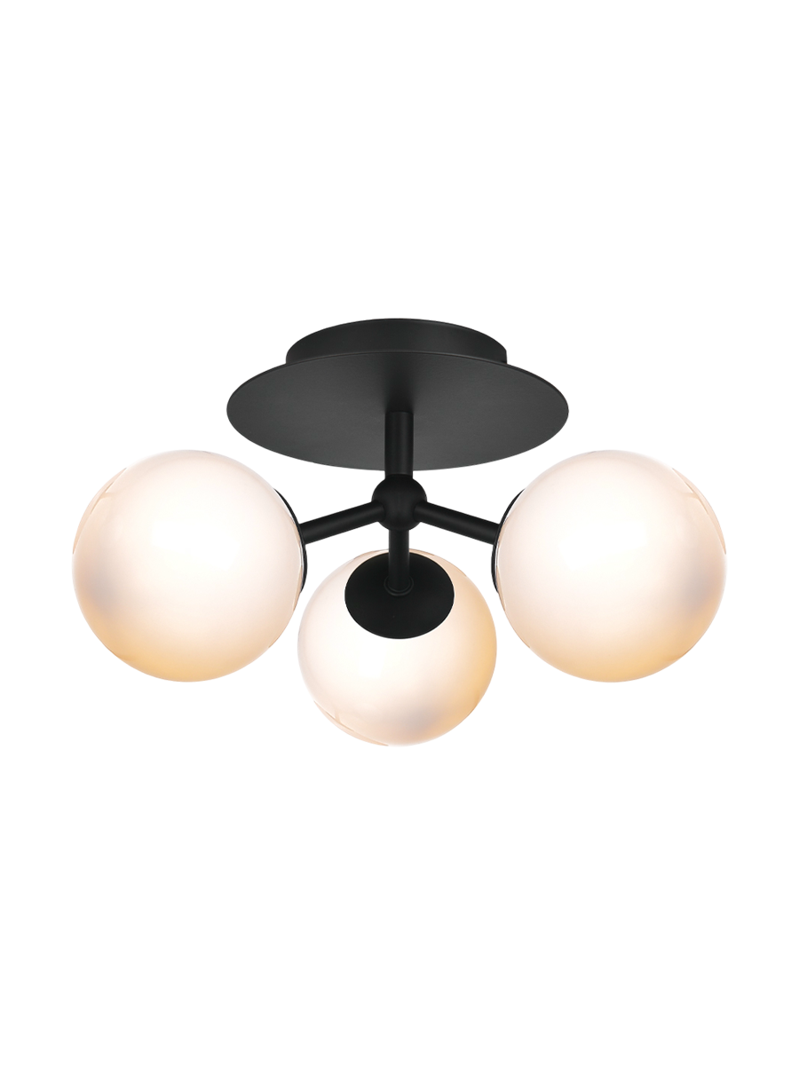 
Lampada da soffitto di design "Atom" - Opale, Nero
