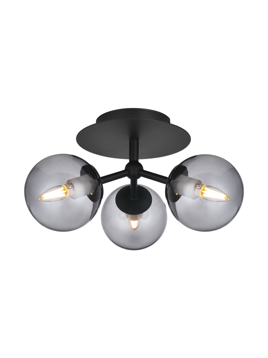 
Lampada da soffitto di design "Atom" - Vetro fumé