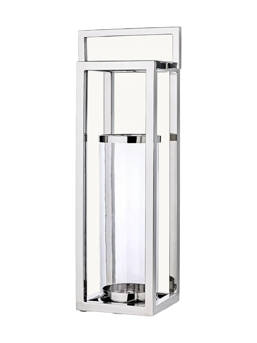 
Lanterne de qualité « Manhattan » en acier inoxydable - Hauteur 79 cm