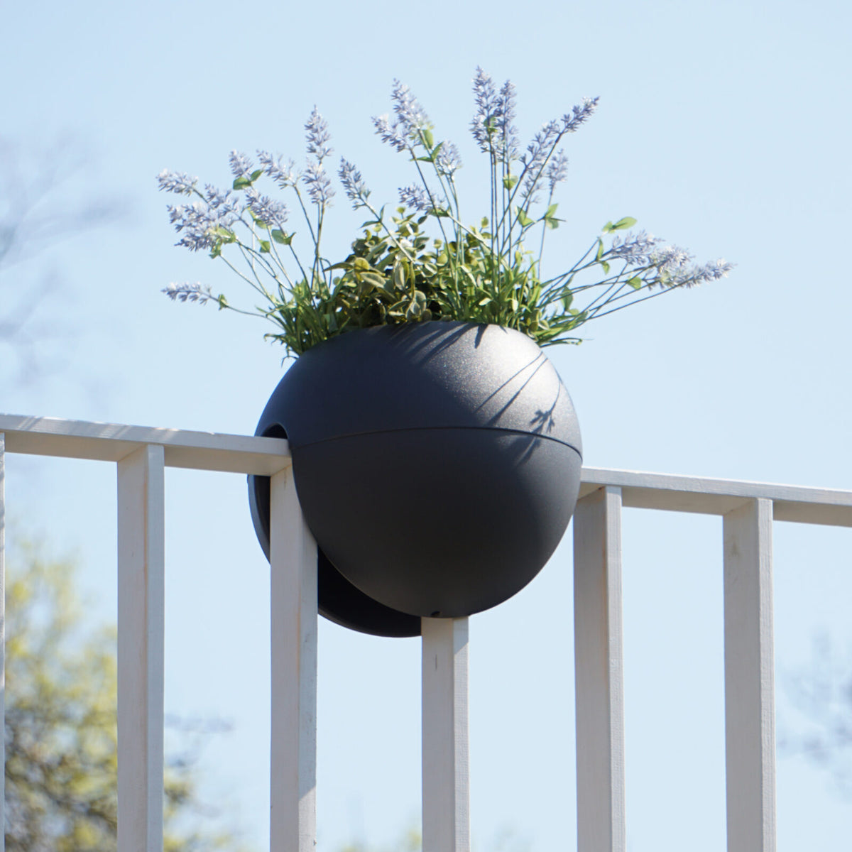 
Pot de fleurs de balcon Bloomball graphite Ø 30 cm
