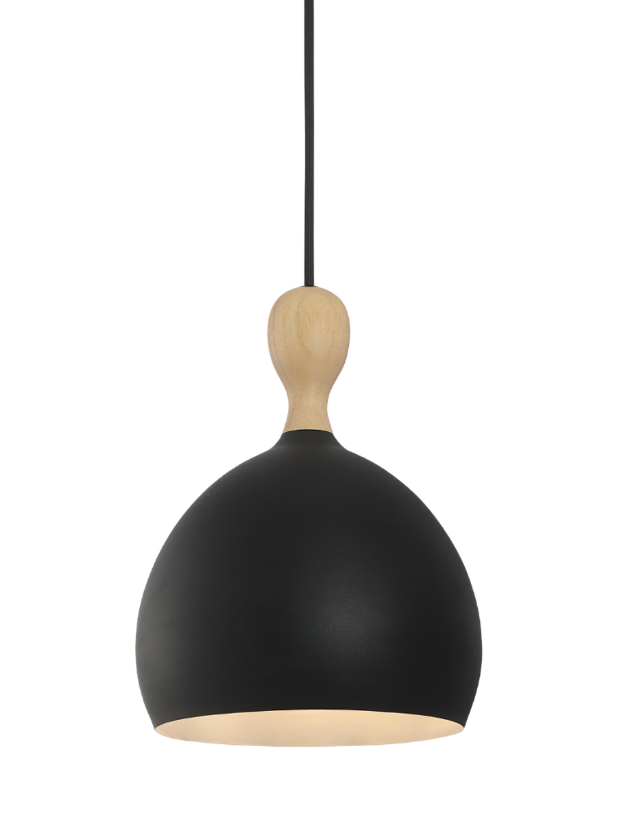 
"Dueddo Metal" Designer Pendant Lamp - Black / ø 18cm