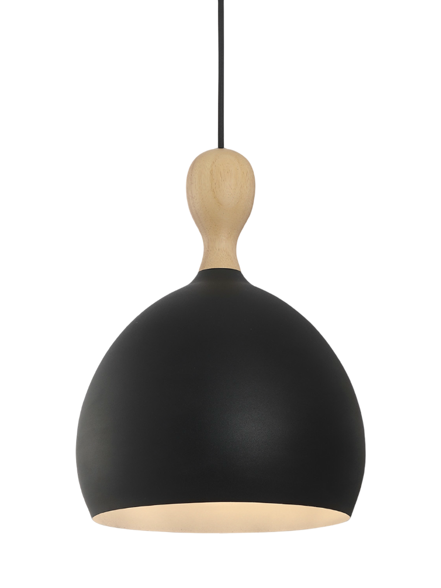 
"Dueddo Metal" Designer Pendant Lamp - Black / Ø 24cm