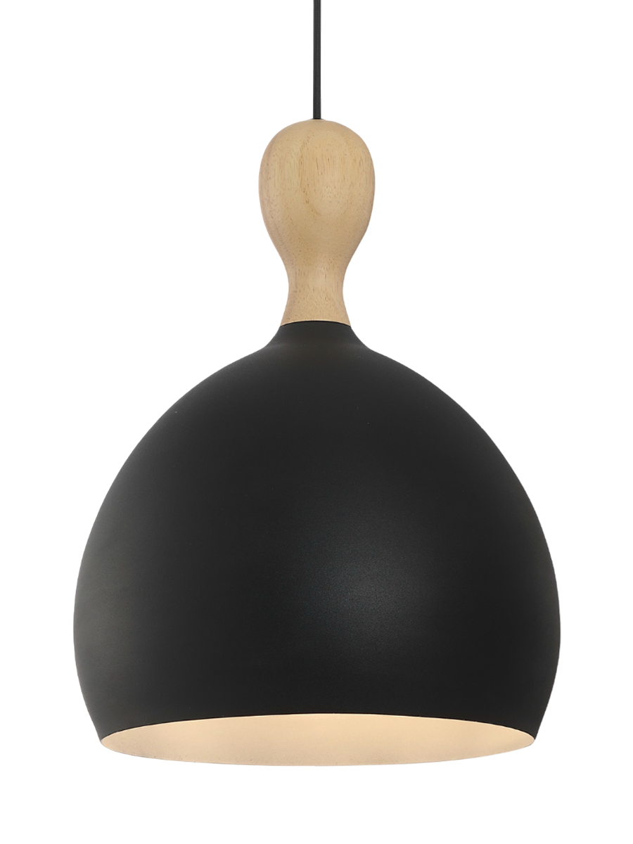 
"Dueddo Metal" Designer Pendant Lamp - Black / ø 30cm