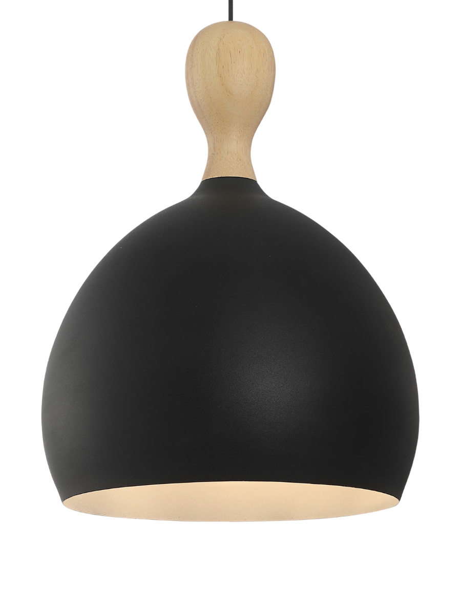 
"Dueddo Metal" Designer Pendant Lamp - Black / ø 39cm