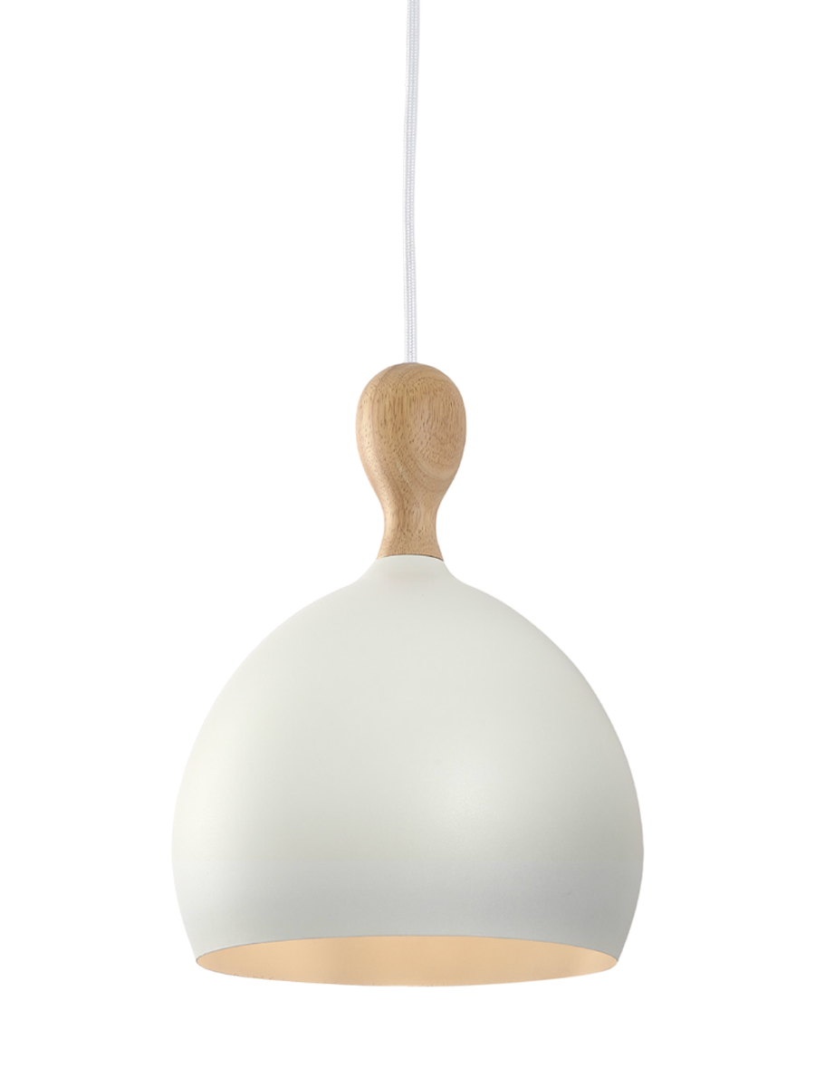 
"Dueddo Metal" Designer Pendant Lamp - White / ø 18cm